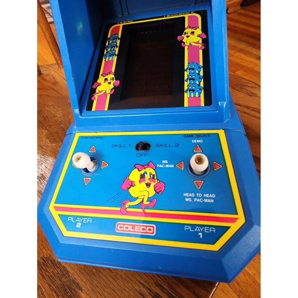 1983 Vintage Ms. Pac-Man Coleco Tabletop Electronic Arcade Game Tested Working